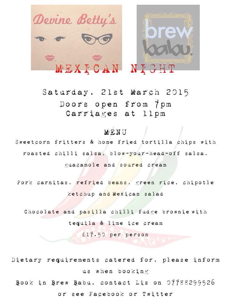 **New Menu Released** book early to avoid disappointment :-) xx