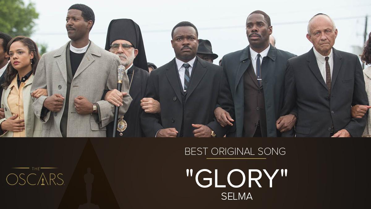 The Oscar for Best Original Song goes to "Glory" from the film Selma #Oscars on.mash.to/1AkRaQv