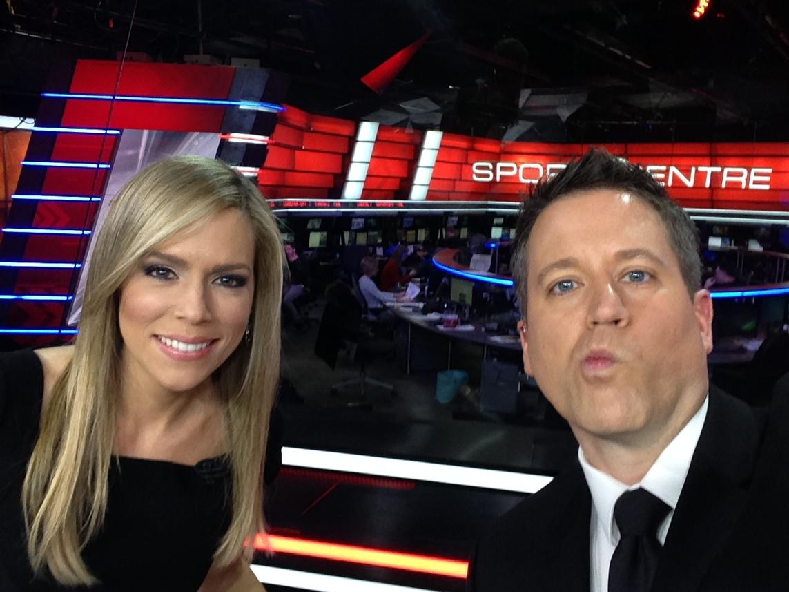 Kara_Wagland and I in our Oscar attire are ready for SportsCentr...