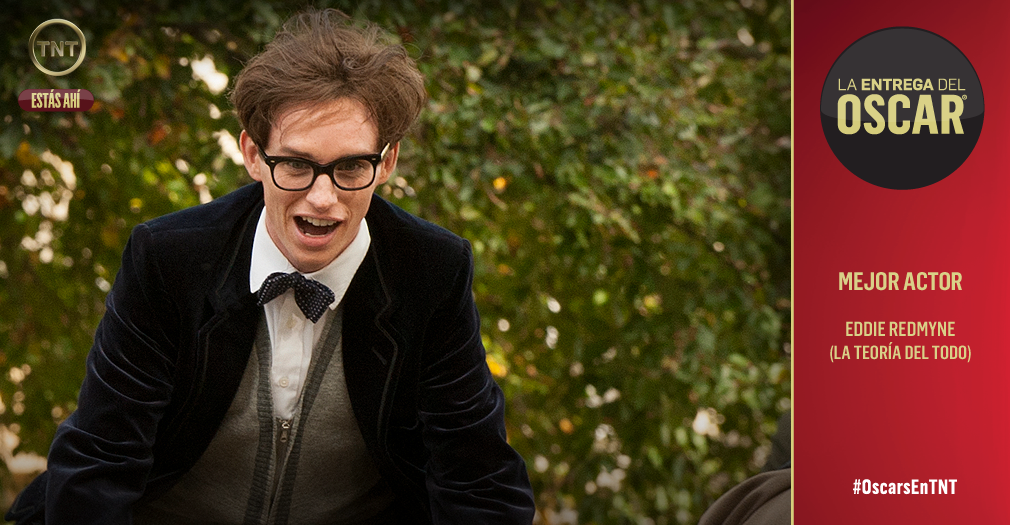 OscarsEnTNT's tweet photo. ¡WOO-HOO! ¡BRAVO EDDIE, BRAVÍSIMO! Redmayne MEJOR ACTOR en #OscarsEnTNT por su Stephen Hawking en La teoría del todo. http://t.co/0PlPUqALN9