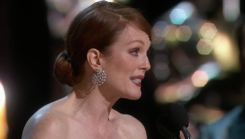 EW's tweet photo. "People with Alzheimer's deserve to be seen so that we can find a cure." —Oscar winner Julianne Moore. #Oscars http://t.co/cqBzwum9rX