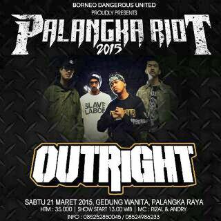 Gigs update: 21 maret 2015 berbagi stage bareng <a href="/outright_hc/">OUTRIGHT HARDCORE</a> ;) #PALANGKARIOT2015