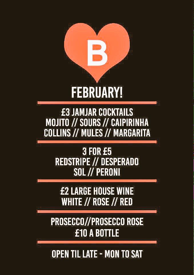 // FEBRUARY SALES!
Come get rid of them Monday blues afterwork with us #sheffield #bar