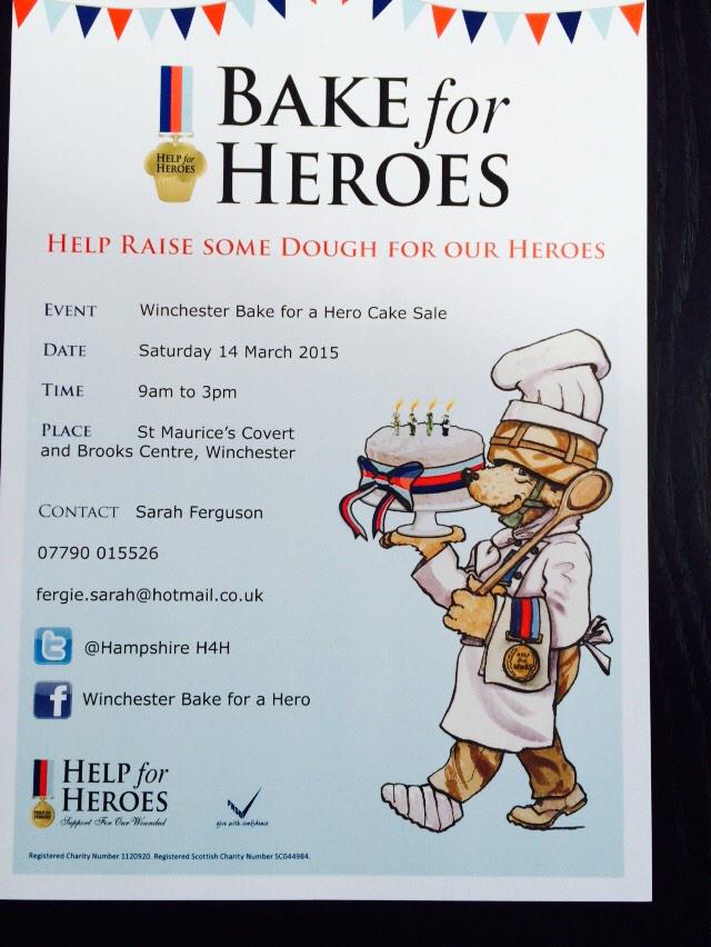 Walker_SC's tweet image. Huge thanks toHobbs.uk.com/home.aspx for posters for Winchester @BakeforHeroes Cake Sale @HampshireH4H