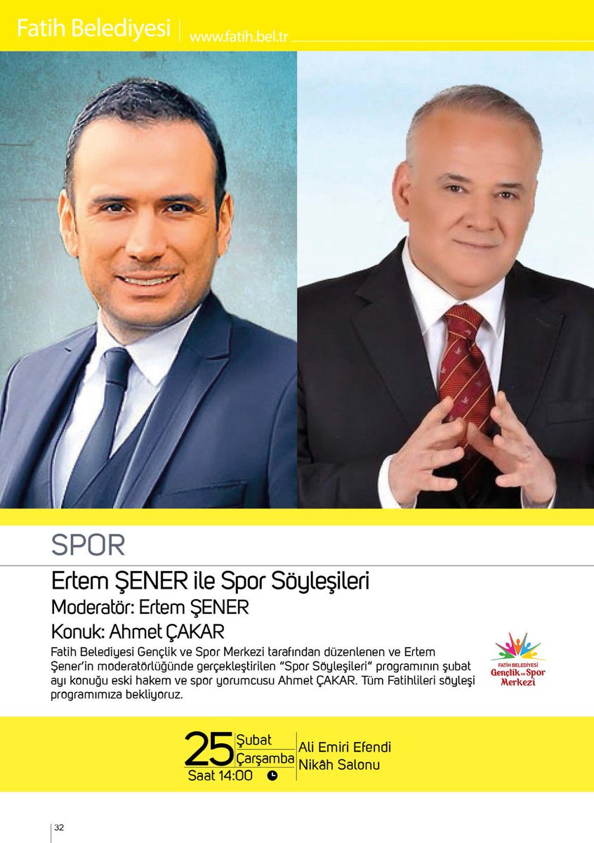 Etkinliklerimizi buradan veya fatih.bel.tr adresinden takip edebilirsiniz...