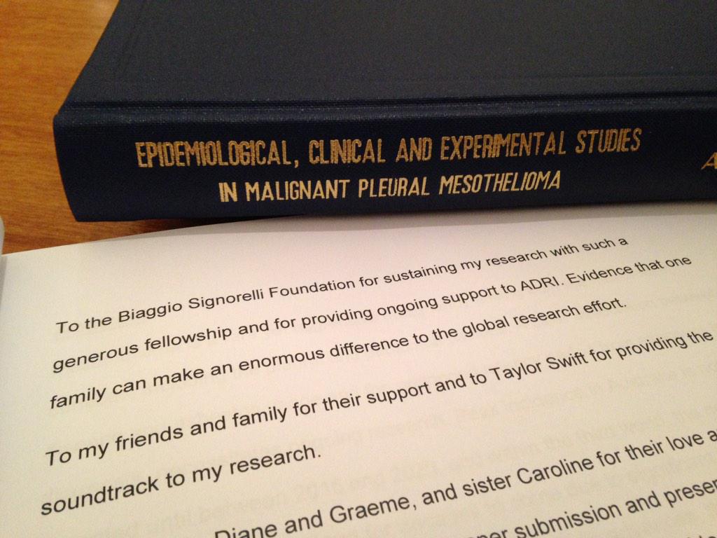Anthony Linton (@getoutofmydojo) on Twitter photo Could this be a first? Acknowledged <a href="/taylorswift13/">Taylor Swift</a> for the soundtrack to my PhD investigating malignant mesothelioma Could this be a first? Acknowledged <a href="/taylorswift13/">Taylor Swift</a> for the soundtrack to my PhD investigating malignant mesothelioma