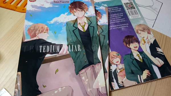 一迅社さんからウソ徒然の海外版が届きました～。なんとインドネシア版…!厚みも元のコミックスと大分違ったりして面白いです。 