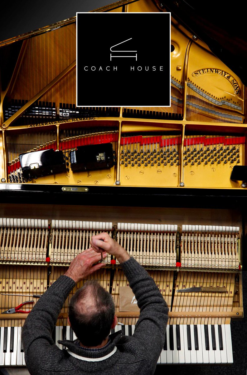 CoachHouseUK's tweet image. Steinway Technician @ @CoachHouseUK regulating a Steinway Model D Concert Grand Piano