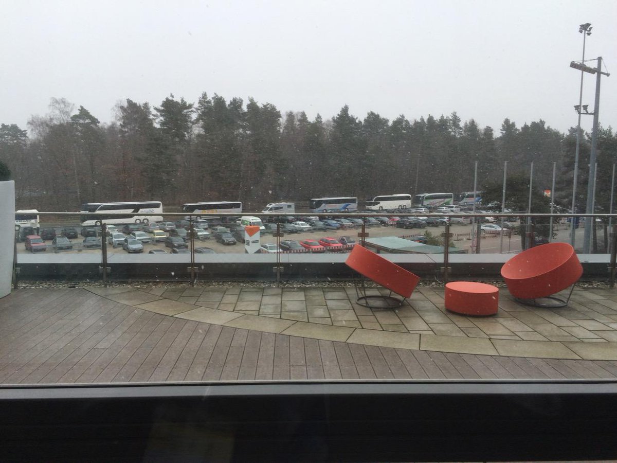 rnass's tweet image. Welcome to Day 0 at #embeddedworld2015. Yes that&apos;s snow