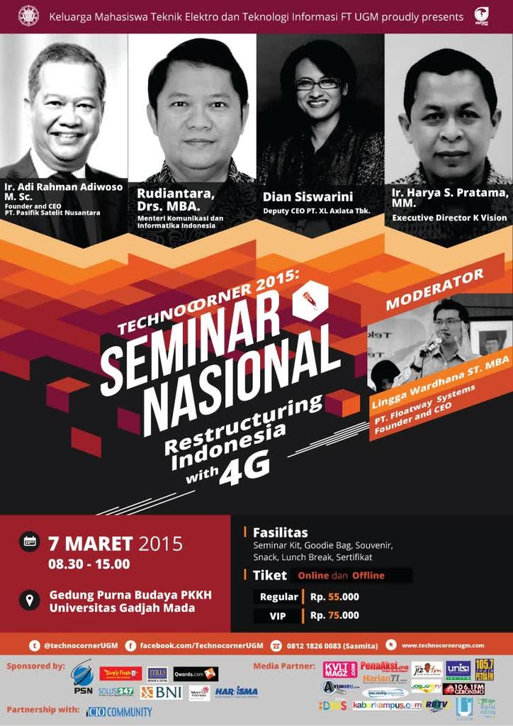 Semnas: Restructuring Indonesia w/ 4G | Keynote: Menkominfo RI | 7 Mar 2015 PKKH UGM 0812 1826 0083  <a href="/ArsitekturUGM14/">Arsitektur UGM 2014</a>