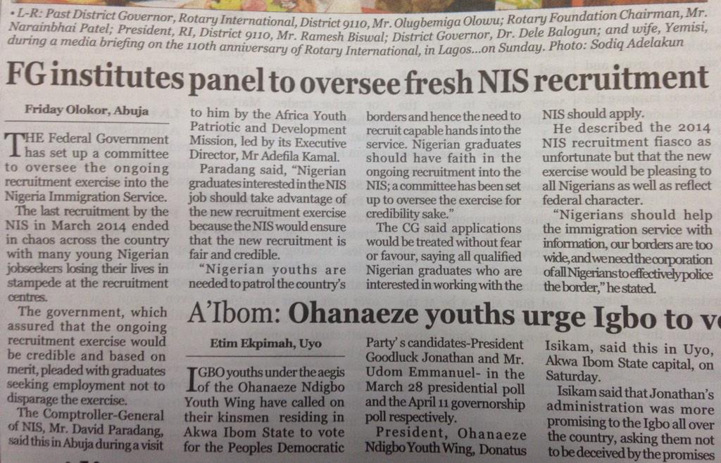 jogbosky's tweet image. #Nigeria #NISrecruitment (Eyes on this?)FG institutes panel to oversee fresh recruitment @MobilePunch @SayNoCampaign