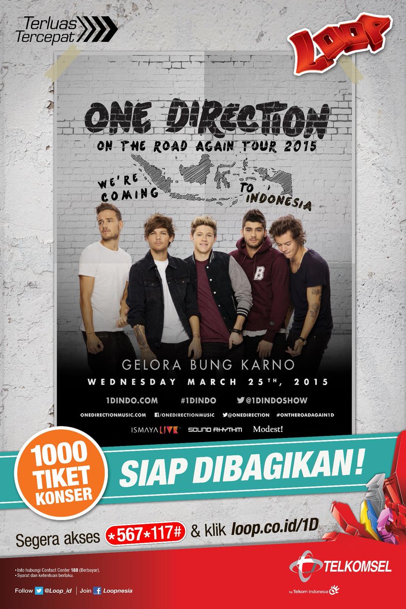 “Mau tiket konser 1D? Aktifin paket LOOP 1D di *567*117# , mainin gamesnya di loop.co.id/1d  . #LOOP1D “