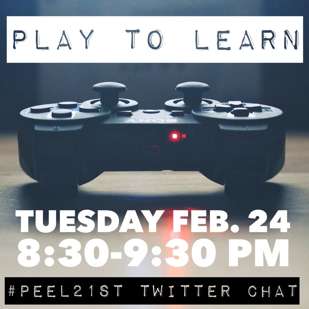 tina_zita's tweet photo. Don't forget our Twitter chat tomorrow evening #peel21st on Games in education. Spread the word &amp; RT http://t.co/98G7Gk14vd