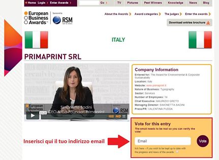 EcoNewsWeb's tweet photo. Vota #Primaprint agli #EuropeanBusinessAwards! C'è tempo fino a martedì, clicca qua! =>
http://t.co/1vTAx0tK7o http://t.co/FXVNUdbVJn