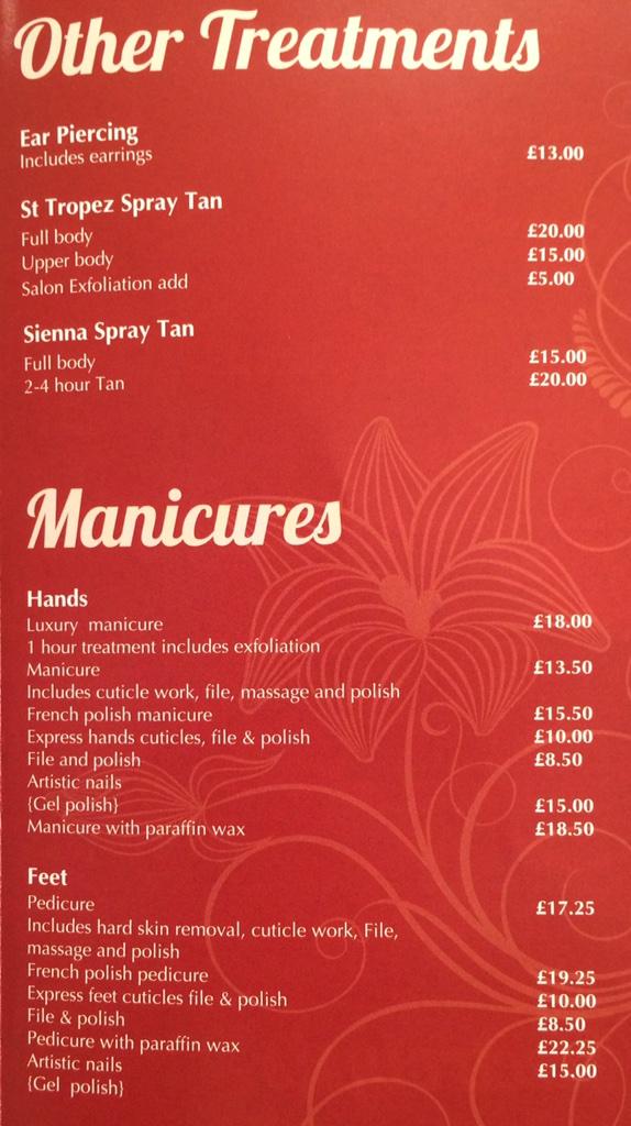BeautyCareSheff's tweet photo. Prices List 2015 http://t.co/0kma3MTNvA