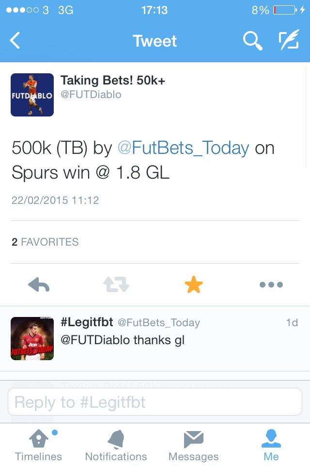 FUTDiablo's tweet photo. >>>@FutBets_Today <<<

SCAMMER^^^^ scammed me 500k

RT &amp; Report ️please !!!!! http://t.co/JNxb28iyyy