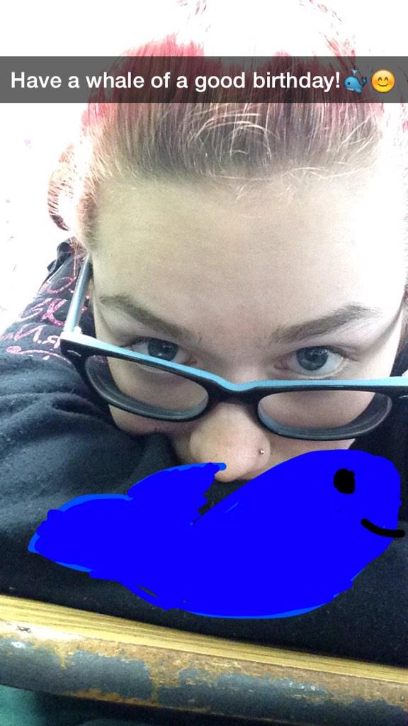 Just realized it was bday!  HAPPY BDAY! I HOPE YOU HAVE A WHALE OF A TIME!   