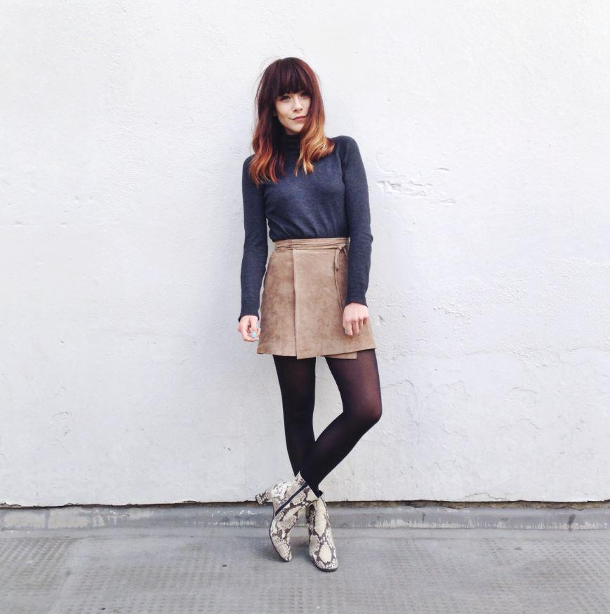 Suede skirt, polo neck &amp; ankle boots are fast becoming my daily uniform! 👍 👍 👍 asos.do/M7UmbJ #asos #ootd