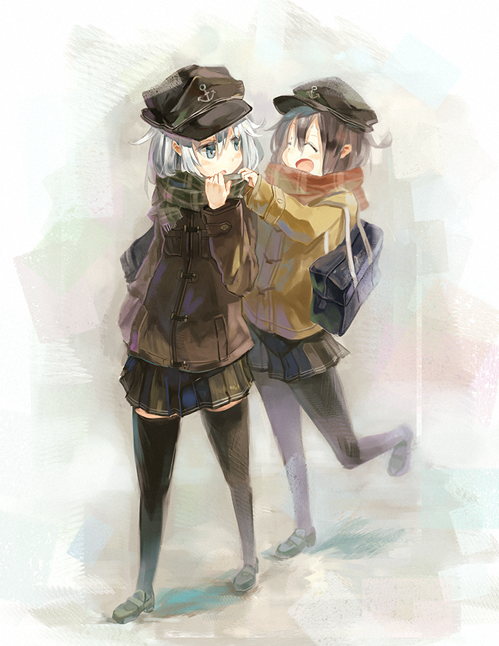 暁(艦これ) ,響(艦これ) 「暁響 登校中 という妄想( ˘ω˘) 」|柏井（カシイ）のイラスト