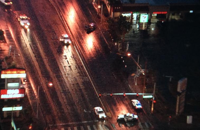 TomNews3LV's tweet photo. Accident has EB Tropicana closed at Pecos.    #MyNews3 http://t.co/Yt5HsxBem7