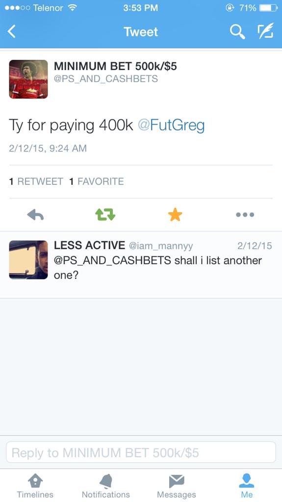 FutGreg's tweet photo. @BettingTo1000k http://t.co/ukatSrosdL