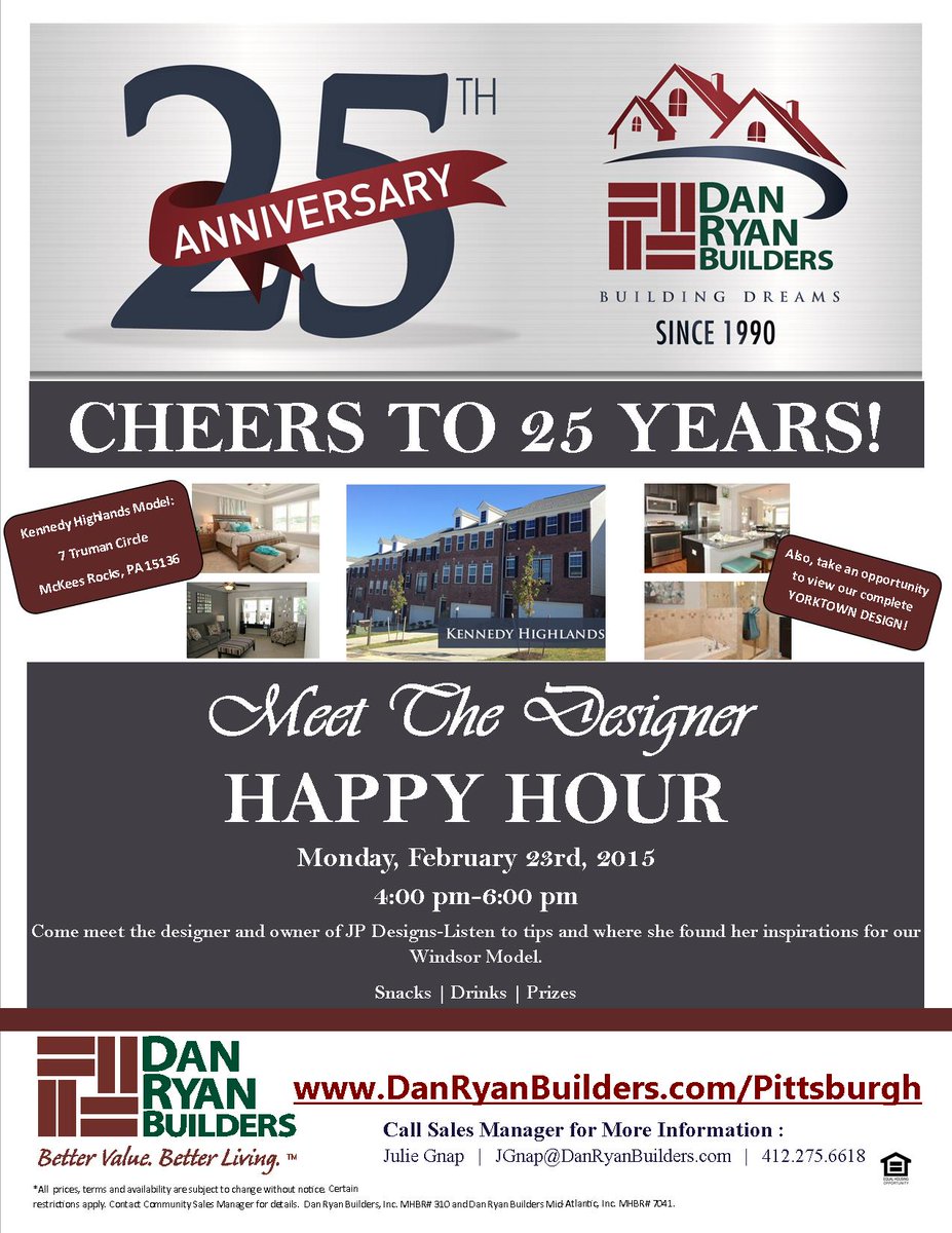 DRB_Kennedy's tweet photo. I love the last Monday of the month! I'll see you @ Happy Hour HERE @ Kennedy Highlands! #DanRyanBuilders #HappyHour http://t.co/wlZNcIu1L2