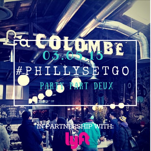 phillysetgo's tweet photo. 3.5.15. Will you be there?! http://t.co/I7LUImF5Bb #phillysetgo #whyilovephilly Thanks to @lyft &amp; @phillylovenotes! http://t.co/c9C4ownwFV