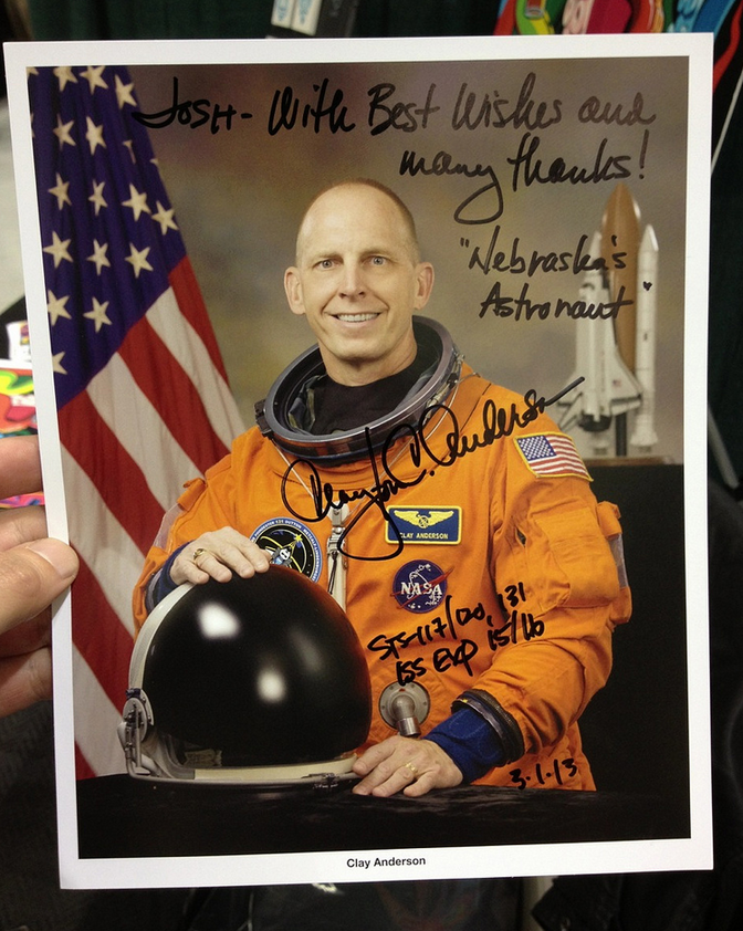 Happy Birthday to \"Nebraska\s Astronaut\" Clayton Anderson I got to meet him in \13 at 