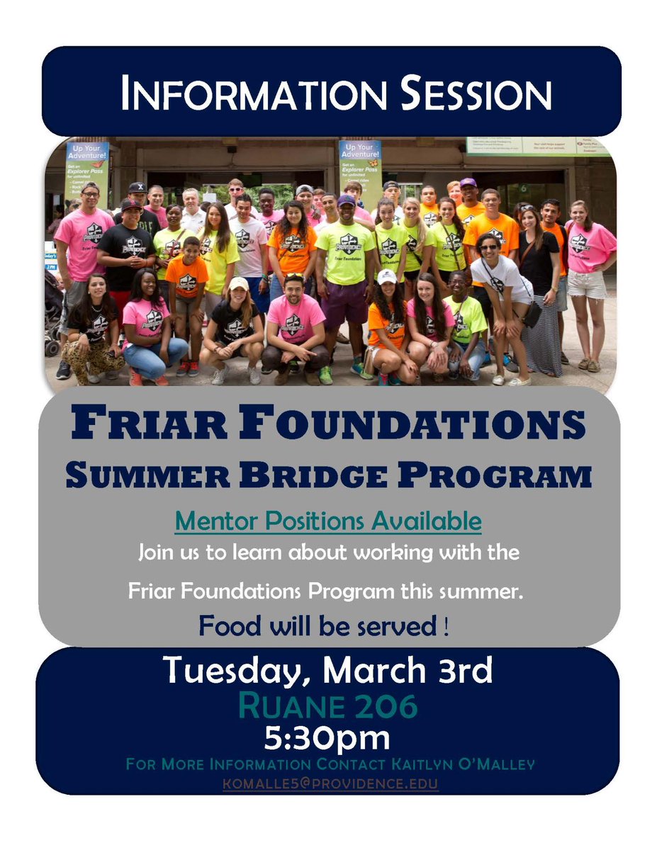 ProvCollege_OAS's tweet image. Join us for an info session!  Be a mentor this summer!  @PCBOP @PC_OLAS @PC_Congress @pcbmsa @AfroAm2 @pccampmin