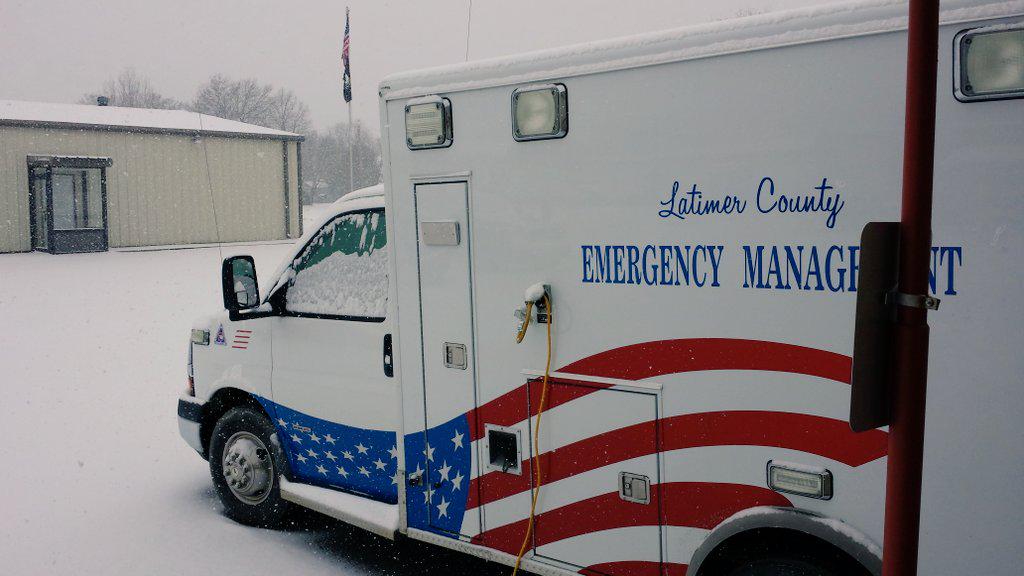 About 1 inch so far today and still coming down.