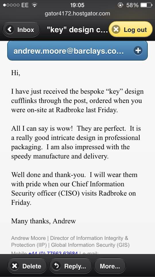 ShopCufflinks's tweet image. It's always lovely to see such positive feedback on our products, why not tell us what you think of yours? #GetCuffed