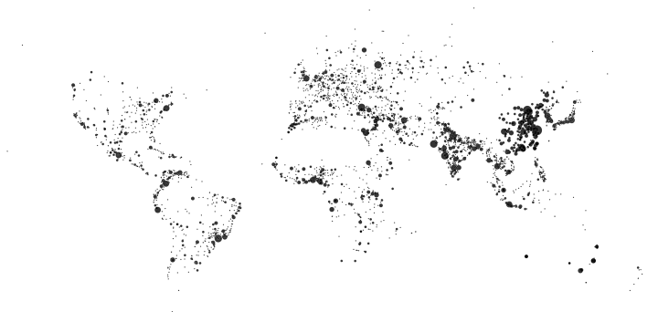 BrilliantMaps's tweet photo. The 4037 Cities In The World With Over 100,000 People (no land) - learn more at: http://t.co/uvxax1iM3b http://t.co/wQQlTXQsCd