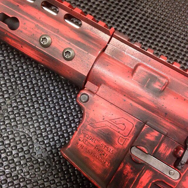 FCC_Coating's tweet photo. #fightclubcustomCoating  #cerakotehk #cerakote #ar15 #aero #battleworn #usmc http://t.co/XM5DahOeNQ