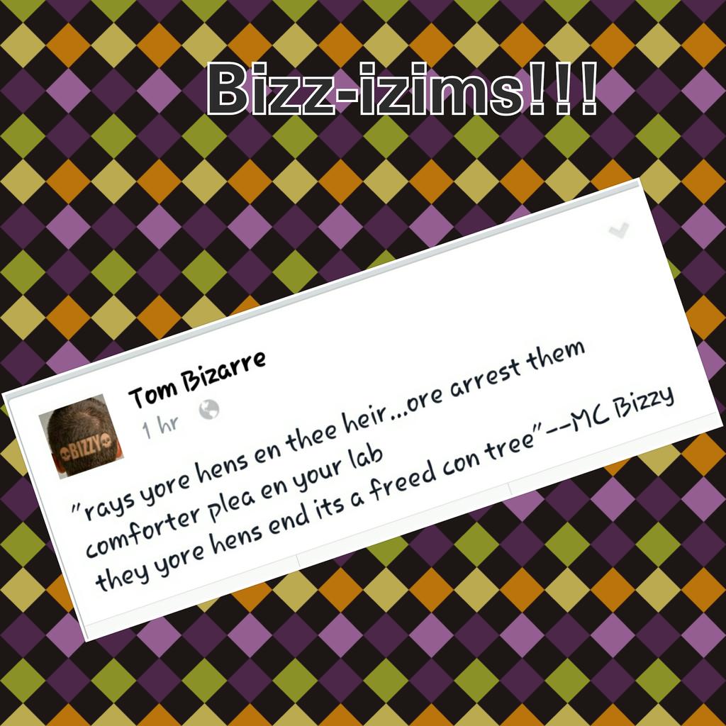Tat2dKrisRifkin's tweet photo. @BizRtom  Funny Biz'isims coming out of the deep freeze! #bizarresighting #Bizzywatch #howbizarre http://t.co/7JtrR2rPVp