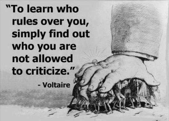 Cllr Adrienne Wallace PBP on Twitter: ""To learn who rules over you, simply find out who you are not allowed to criticise." | #Voltaire http://t.co/M6kk1DdE5U"