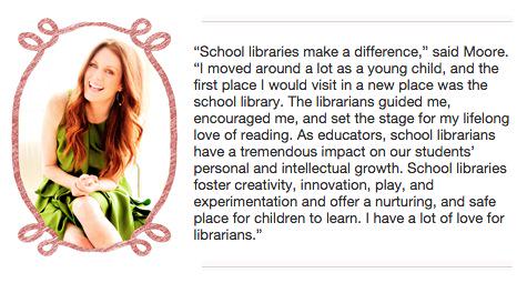 RT <a href="/MrSchuReads/">John Schu</a>: "School libraries are the best." -Julianne Moore mrschureads.blogspot.com/2014/12/the-20…