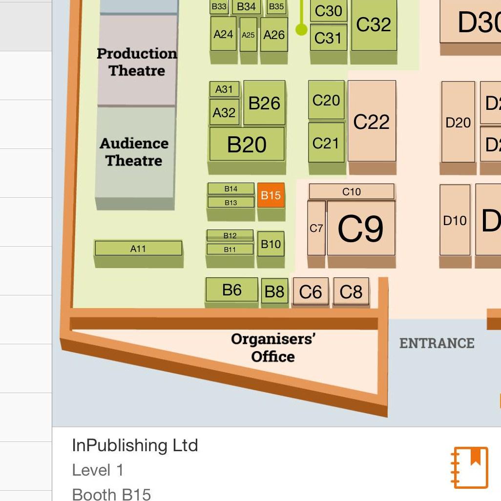 martinmaynard's tweet photo. Useful floor plan on the @PublishingExpo / @tfma_event app! Here’s @InPublishing on stand B15. #PME2015 #TFMA2015 http://t.co/LixyRGFYRb