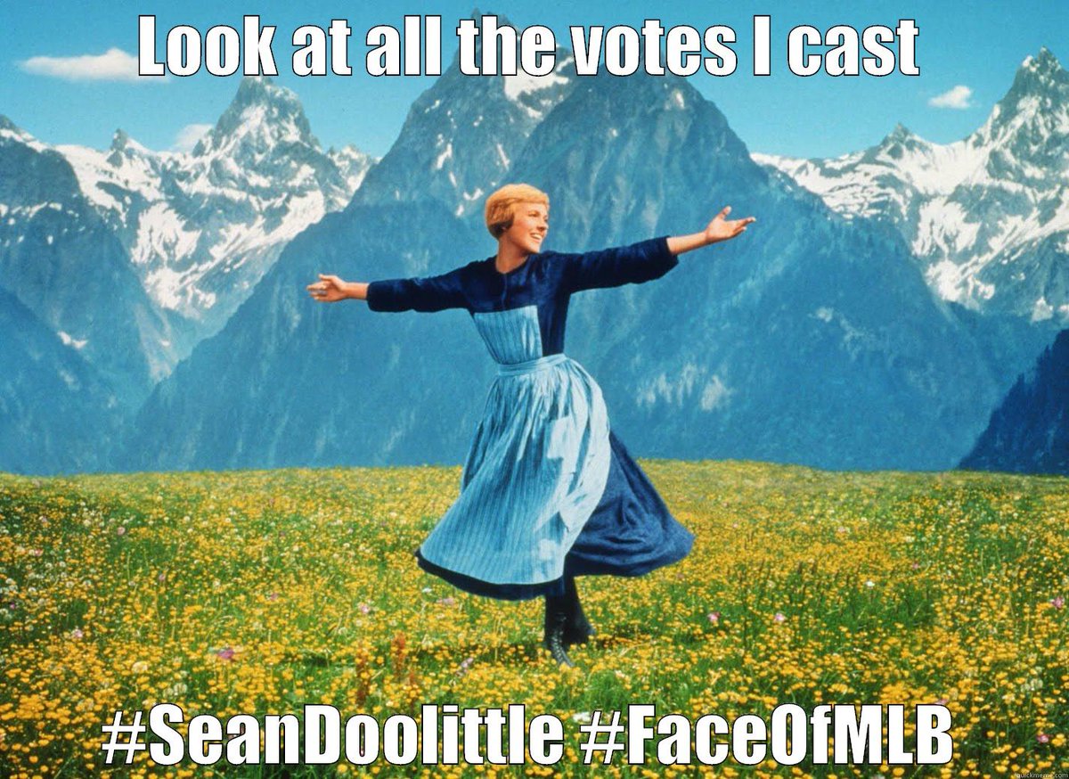 The hills are alive with the sound of #SeanDoolittle #FaceOfMLB. #JulieAndrews #SoundOfMusic