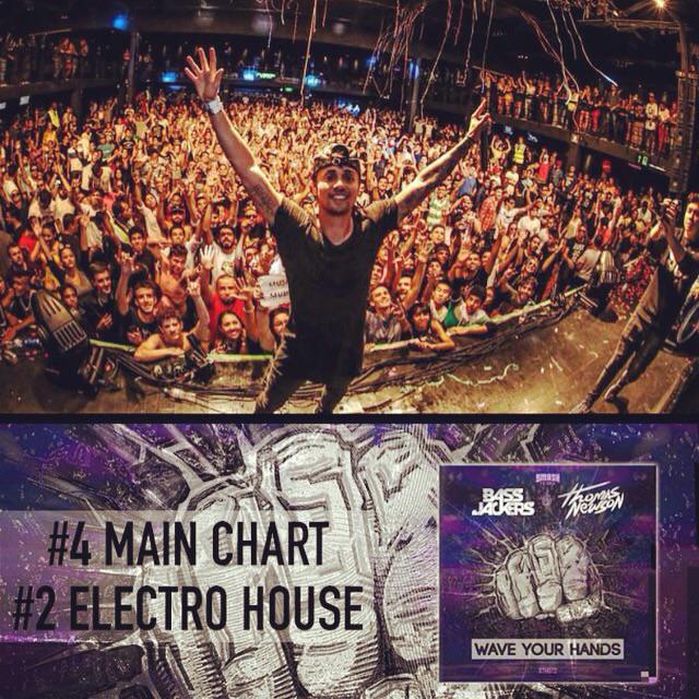 Bassjackers's tweet image. Wave Your Hands with @ThomasNewson is now #4 on beatport!!!
