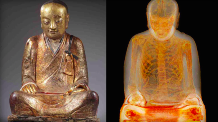 CBSNews's tweet photo. Mummified body of Chinese monk found inside 1,000-year-old Buddha statue http://t.co/NkXZFt9yuj http://t.co/WN7VXktpff