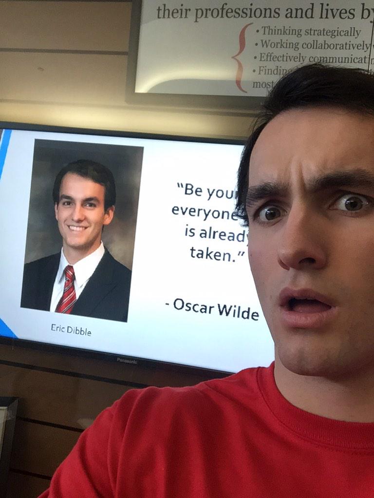 LeaderEricD's tweet photo. Selfie-ception durning the #EngWeekMiamiOH Showcase #engweekselfie #iamanengineer http://t.co/5Z2nKEplVz