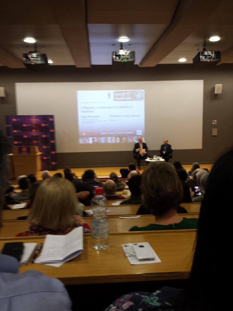 Raja Shehadeh #LSElitfest talking at lse. Very exciting! http://t.co/jr8KZ7bpWs