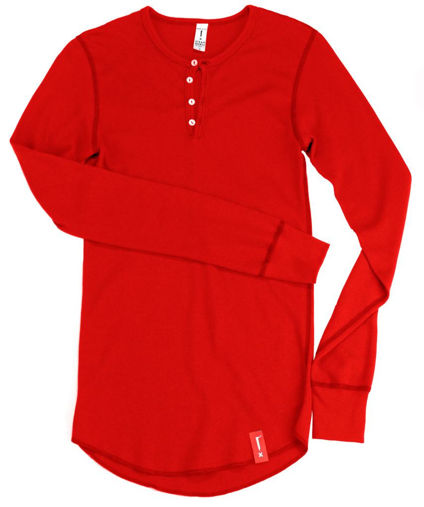 Steam_Horse's tweet image. Add some color to your look today with our red Thermal Henley. #HenleyTee #SteamHorse bit.ly/1u2cF6J