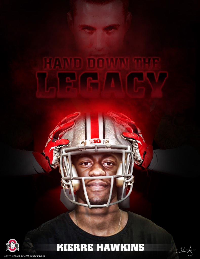 Birm's tweet photo. #Buckeyes 2016 commit Kierre Hawkins getting some love. RT @KierreKh: Passing Down Greatness!!! http://t.co/whOHgzARrR