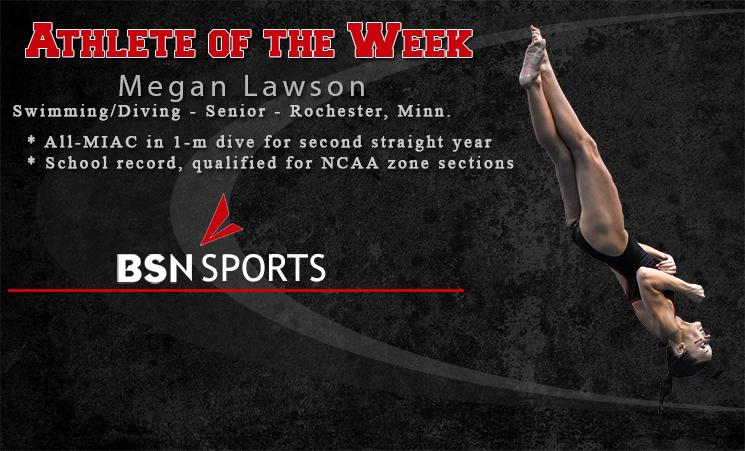 CSB_Athletics's tweet photo. Congrats to @CSB_SwimDive senior diver Megan Lawson on being named Blazer Athlete of the Week! #BlazerStrong http://t.co/NHfEiJRAqE