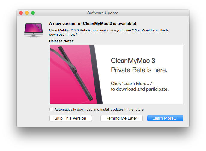 CleanMyMac 3 Private Beta is here. Download and participate.