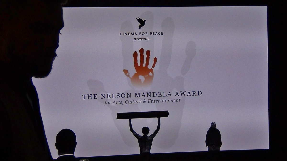 Amelia Boynton Robinson received Nelson Mandela Art, Culture &amp; Entertainment Award from Kweku Mandela in LA. 2/20/15