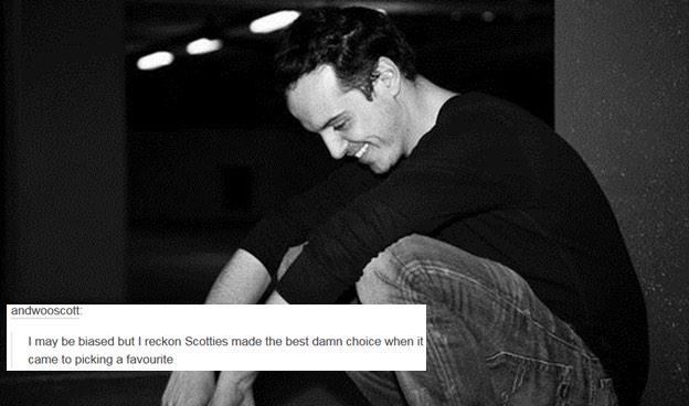 AndrewScottFans's tweet photo. Scotties made the best choice !! http://t.co/lDkPUfAIKt