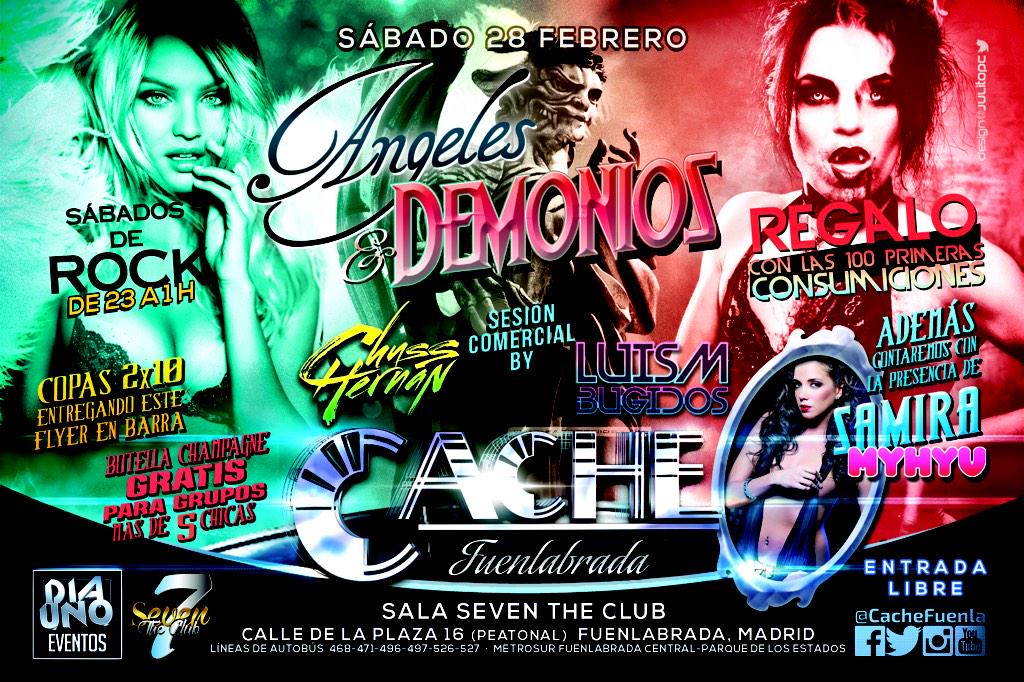 CacheSesion's tweet photo. SABADO28 #AngelesYDemonios #CacheFuenla con @samira_salome @chusshernan @luismiguelbugid #chicasguapas #Fuenlabrada http://t.co/Inv5i3YsBq