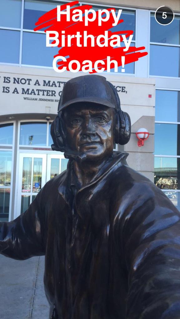 Proud to share a birthday with the great Tom Osborne. Happy Birthday, Coach!! 